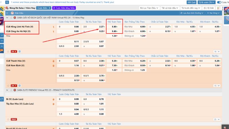Cược 1x2 siêu dễ nhờ hướng dẫn cụ thể