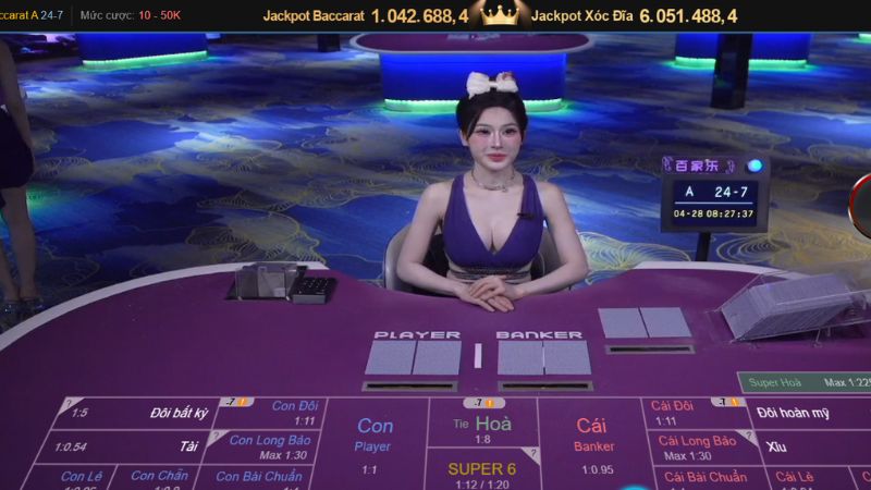 MC Baccarat - Đa Dạng Bàn Chơi, Nhận Thưởng Hấp Dẫn 4 Game bài Baccarat có bảng trả thưởng chi tiết cho từng mục