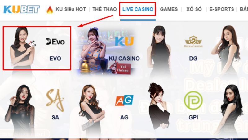 Game Đua Bi thuộc mục Live Casino tại sảnh EVO