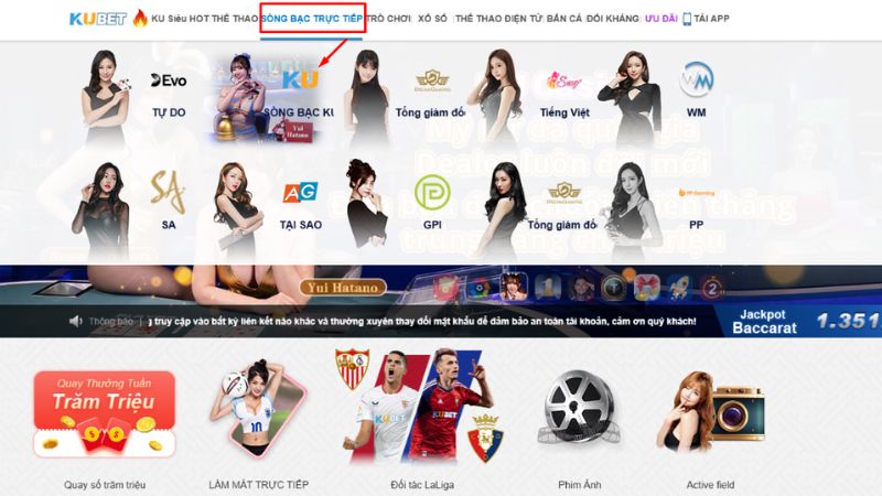 Review Sảnh KU Casino - Game Đỉnh Cao, Càng Chơi Càng Mê 2 Sảnh KU thuộc mục game Casino tại Kubet