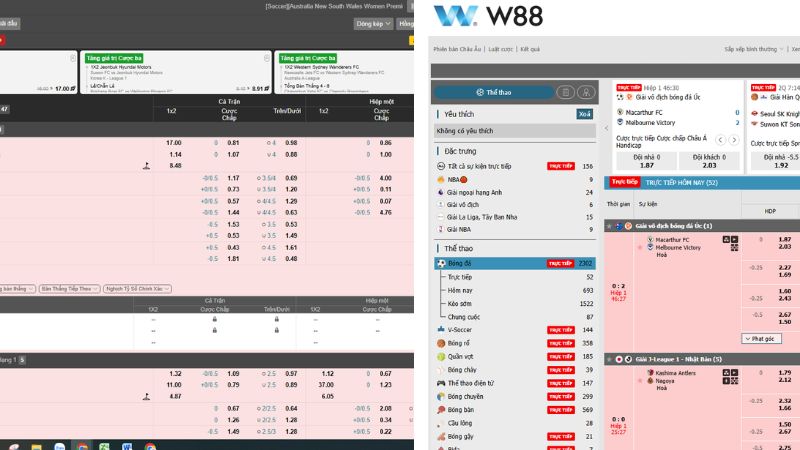 So Sánh Tỷ Lệ Kèo Bóng Kubet Với W88 Chi Tiết, Xem Ngay! 3 So sánh tỷ lệ kèo bóng Kubet với W88 thấy rõ điểm khác biệt