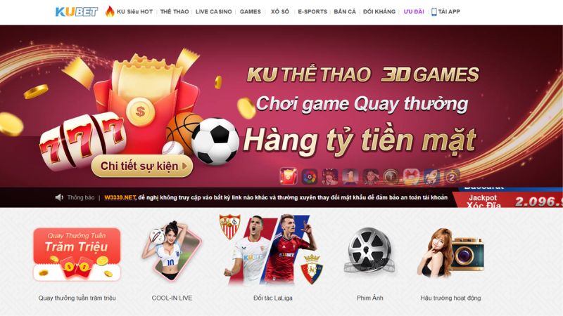 Tham gia tại Kubet hội viên sẽ được trải nghiệm mọi trò hay