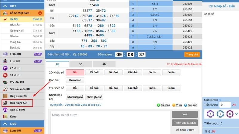 3 Bước Trong Hướng Dẫn Vào Cược Đua Ngựa KU Cực Hay 5 Truy cập vào đua ngựa KU để tham gia chơi cược