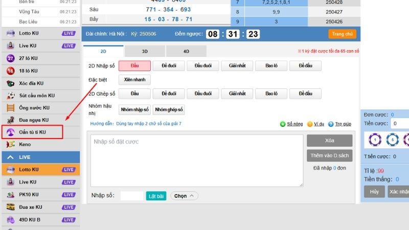 Hướng Dẫn Vào Cược Oẳn Tù Tì KU Siêu Nhanh Chỉ Với 3 Bước 5 Truy cập vào Oẳn Tù Tì để có thể tham gia chơi cược không giới hạn